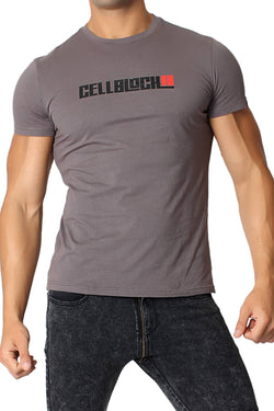 CellBlock 13 Grey Original Logo Crew Neck T-Shirt thumbnail 1