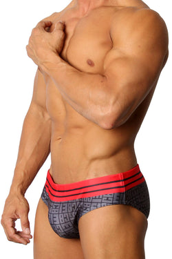 CellBlock 13 Icon Swim Brief in Red thumbnail 2