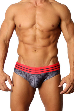 CellBlock 13 Icon Swim Brief in Red thumbnail 1
