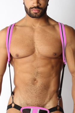CellBlock 13 Pink X-Back Mesh Harness thumbnail 3