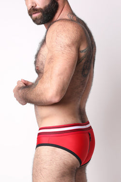 CellBlock 13 Red All Access Zipper Brief w/ Detachable Pouch thumbnail 3