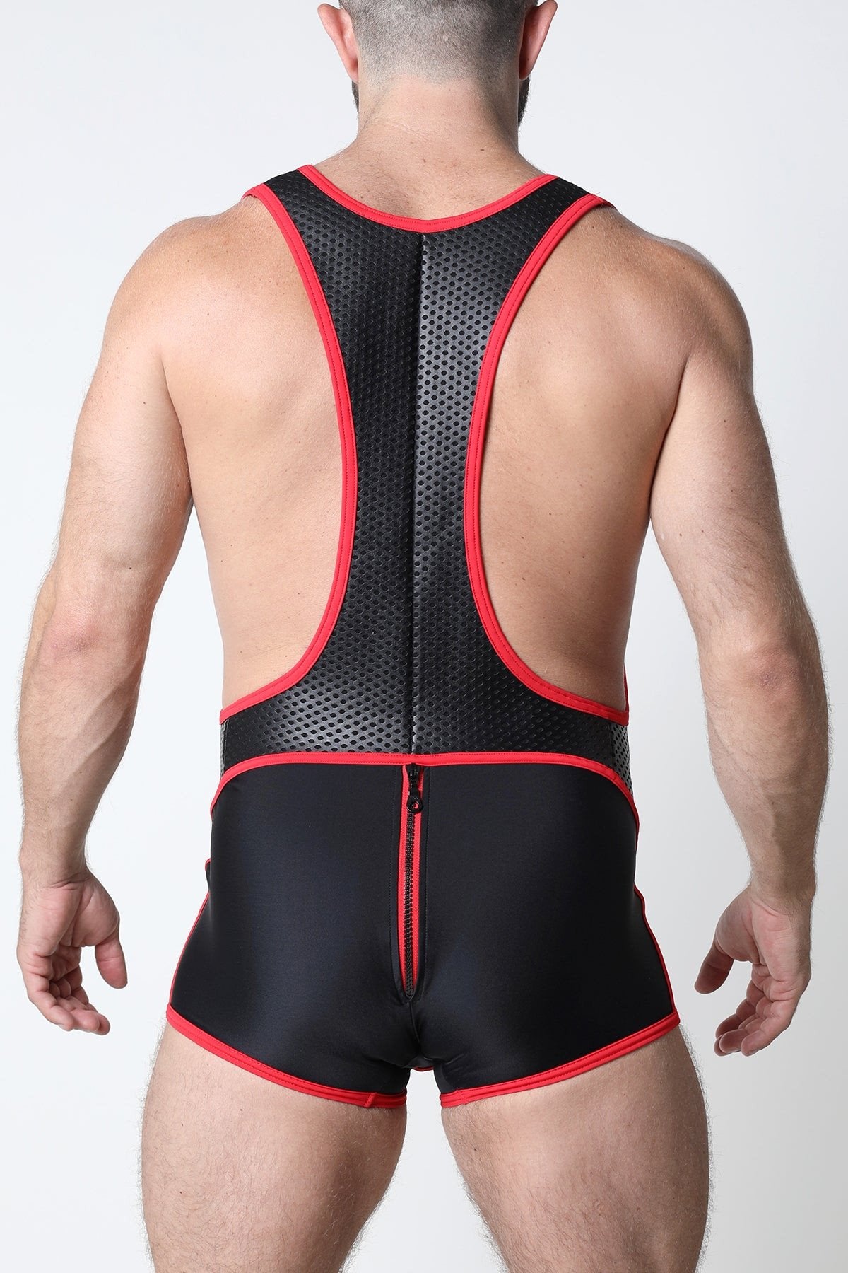 CellBlock 13 Red Gauntlet Zipper Singlet