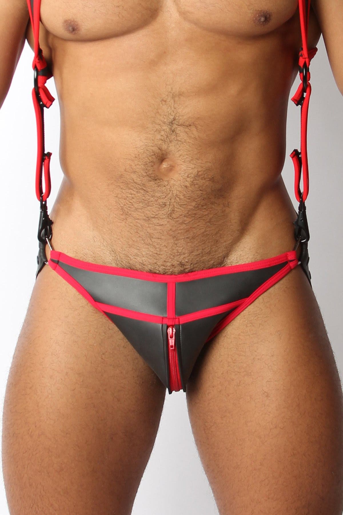 CellBlock 13 Red Rebel Neoprene Jockstrap w/ Zipper