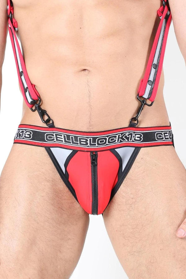 CellBlock 13 Red Rouge X Zipper Jock