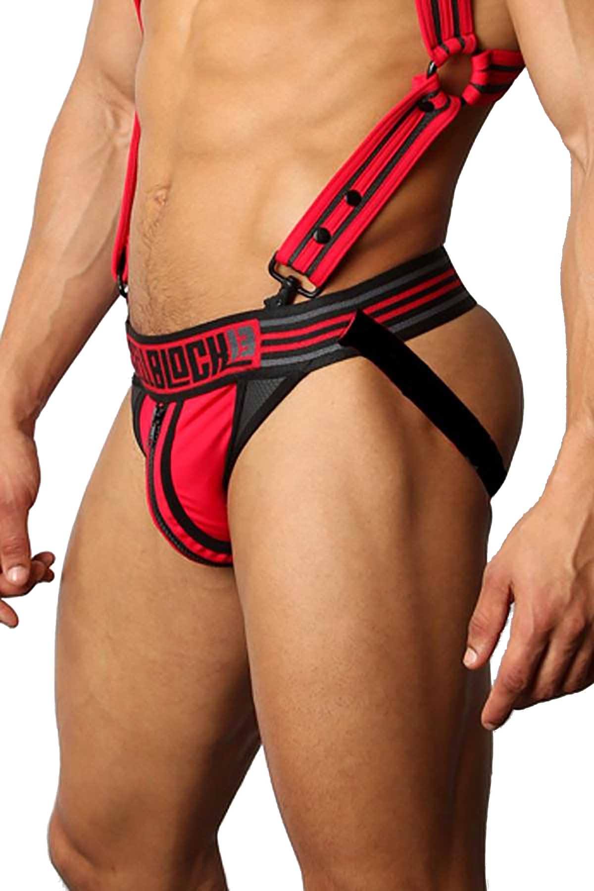 CellBlock 13 Red Triple Threat Zipper Jockstrap