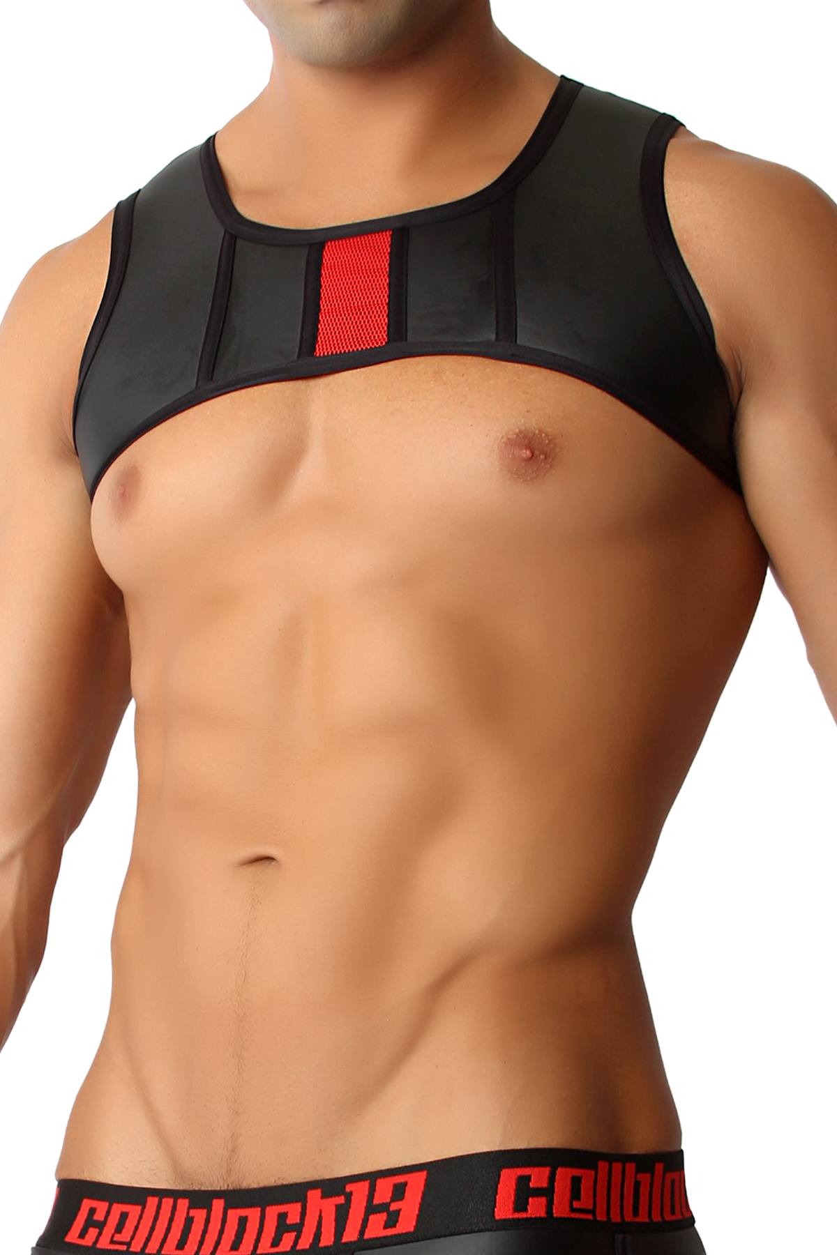 CellBlock 13 Red Vector Rubber Harness