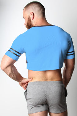 CellBlock 13 Sky Blue Relay Mesh Cutoff Shirt thumbnail 3