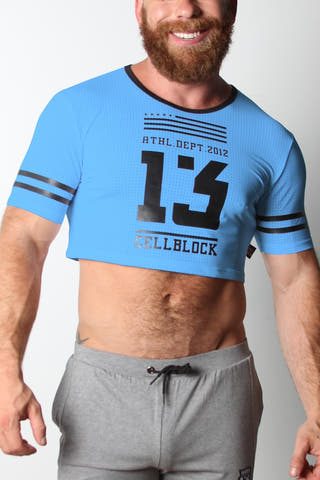 CellBlock 13 Sky Blue Relay Mesh Cutoff Shirt