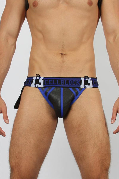 CellBlock 13 Sniper Blue Neoprene Jock w/ Side Pocket