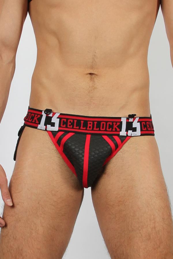 CellBlock 13 Sniper Red Neoprene Jock w/ Side Pocket