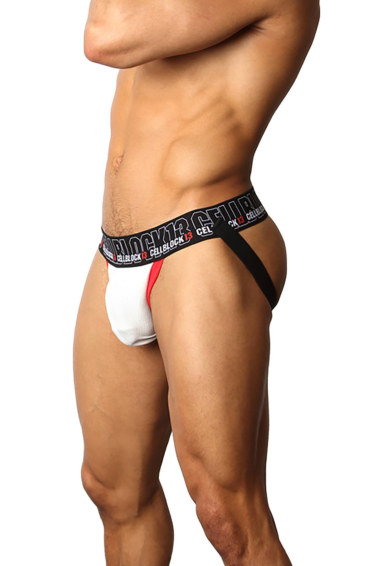 CellBlock 13 White Back Alley C-Ring Jockstrap