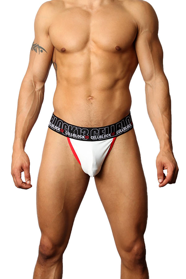 CellBlock 13 White Back Alley C-Ring Thong