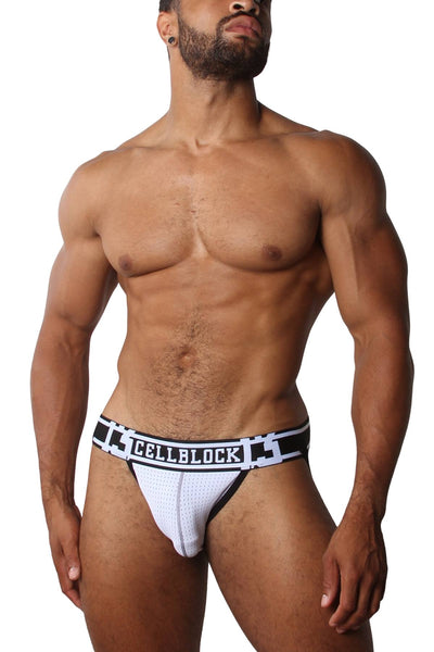 CellBlock 13 White Relay Mesh Jock