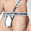CellBlock 13 White Rogue X Reflective Zipper Thong