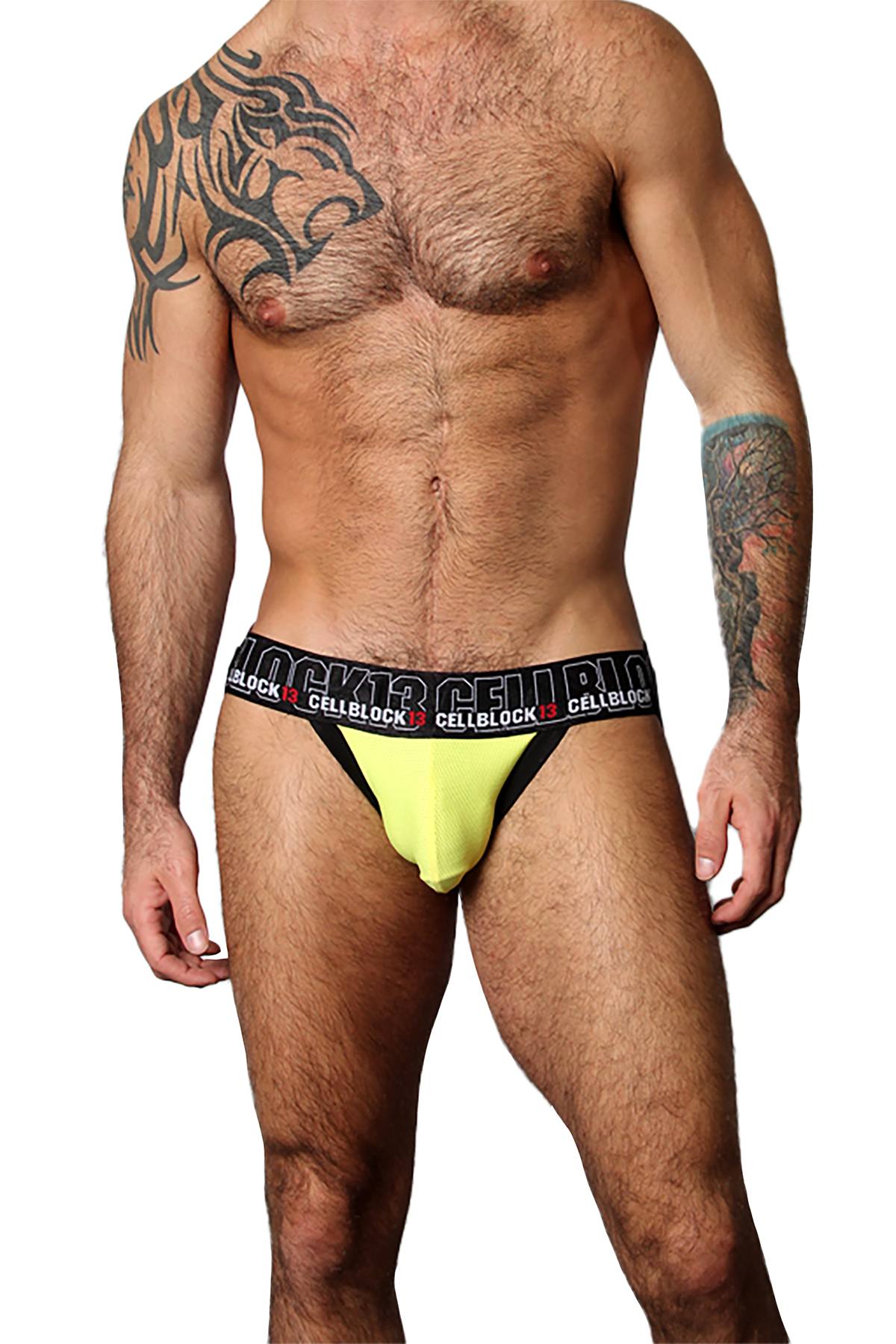 CellBlock 13 Yellow Back Alley C-Ring Jockstrap