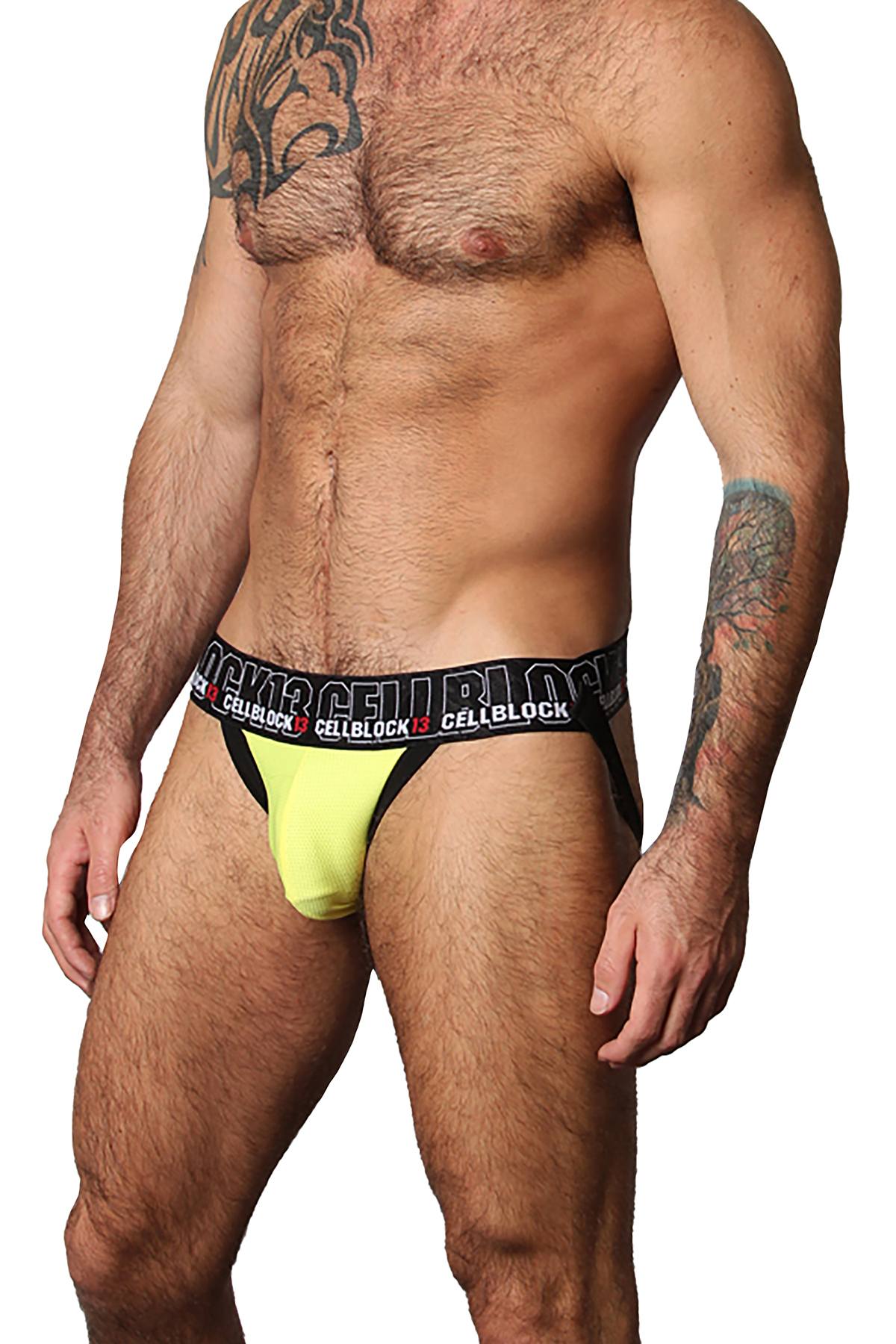 CellBlock 13 Yellow Back Alley C-Ring Jockstrap