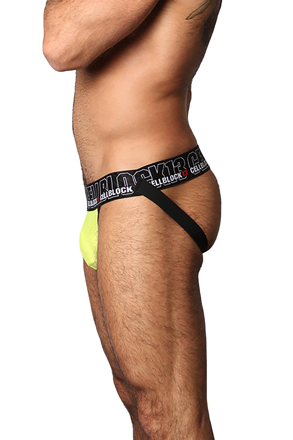 CellBlock 13 Yellow Back Alley C-Ring Jockstrap