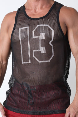 Cellblock 13 Black Halfback Mesh Tank Top thumbnail 1
