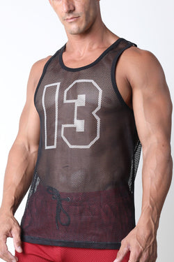 Cellblock 13 Black Halfback Mesh Tank Top thumbnail 2