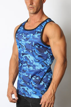 Cellblock 13 Blue Foxhole Camo Mesh Tank Top thumbnail 1
