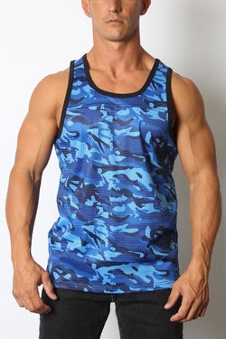 Cellblock 13 Blue Foxhole Camo Mesh Tank Top thumbnail 3