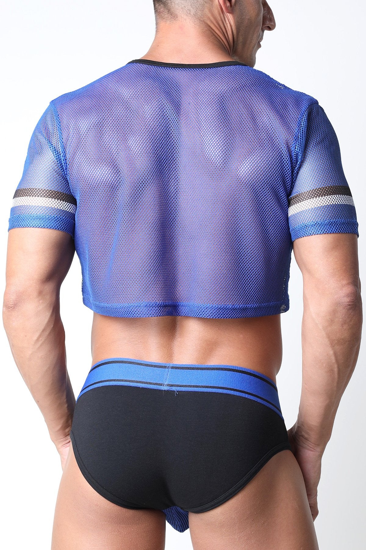 Cellblock 13 Blue Halfback Mesh Crop Top