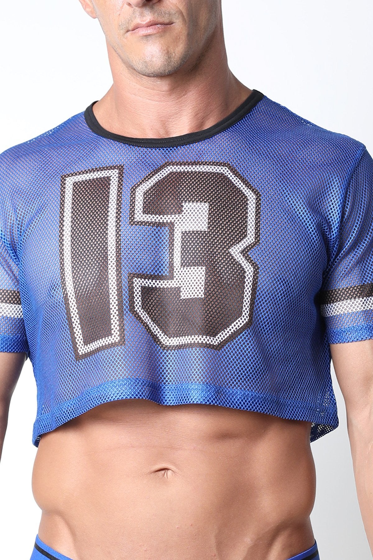 Cellblock 13 Blue Halfback Mesh Crop Top