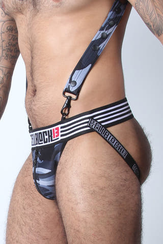 Cellblock 13 Grey Cadet Camo Zipper Jockstrap