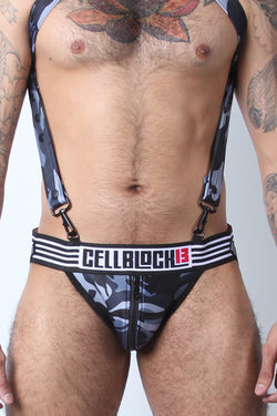 Cellblock 13 Grey Cadet Camo Zipper Jockstrap thumbnail 3
