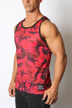 Cellblock 13 Red Foxhole Camo Mesh Tank Top thumbnail 1