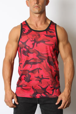 Cellblock 13 Red Foxhole Camo Mesh Tank Top thumbnail 3