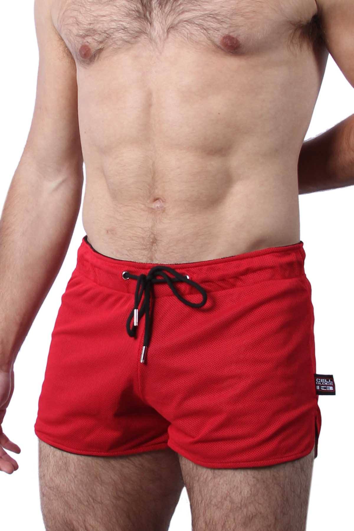 Cellblock 13 Red Midfield Mesh Reversible Short CheapUndies cellblock-13-red-midfield-mesh-reversible-short-cheapundies