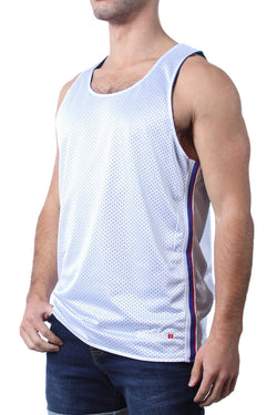 Cellblock 13 White Crossover Reversible Mesh Tank Top thumbnail 2