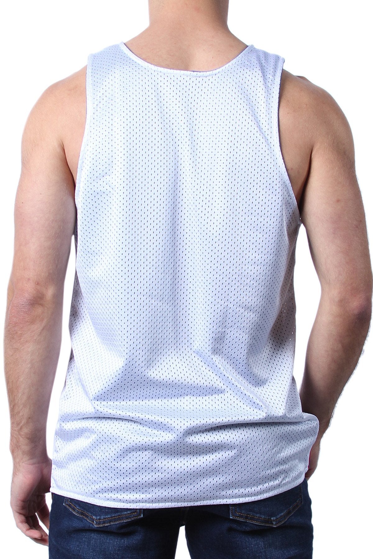 Cellblock 13 White Crossover Reversible Mesh Tank Top