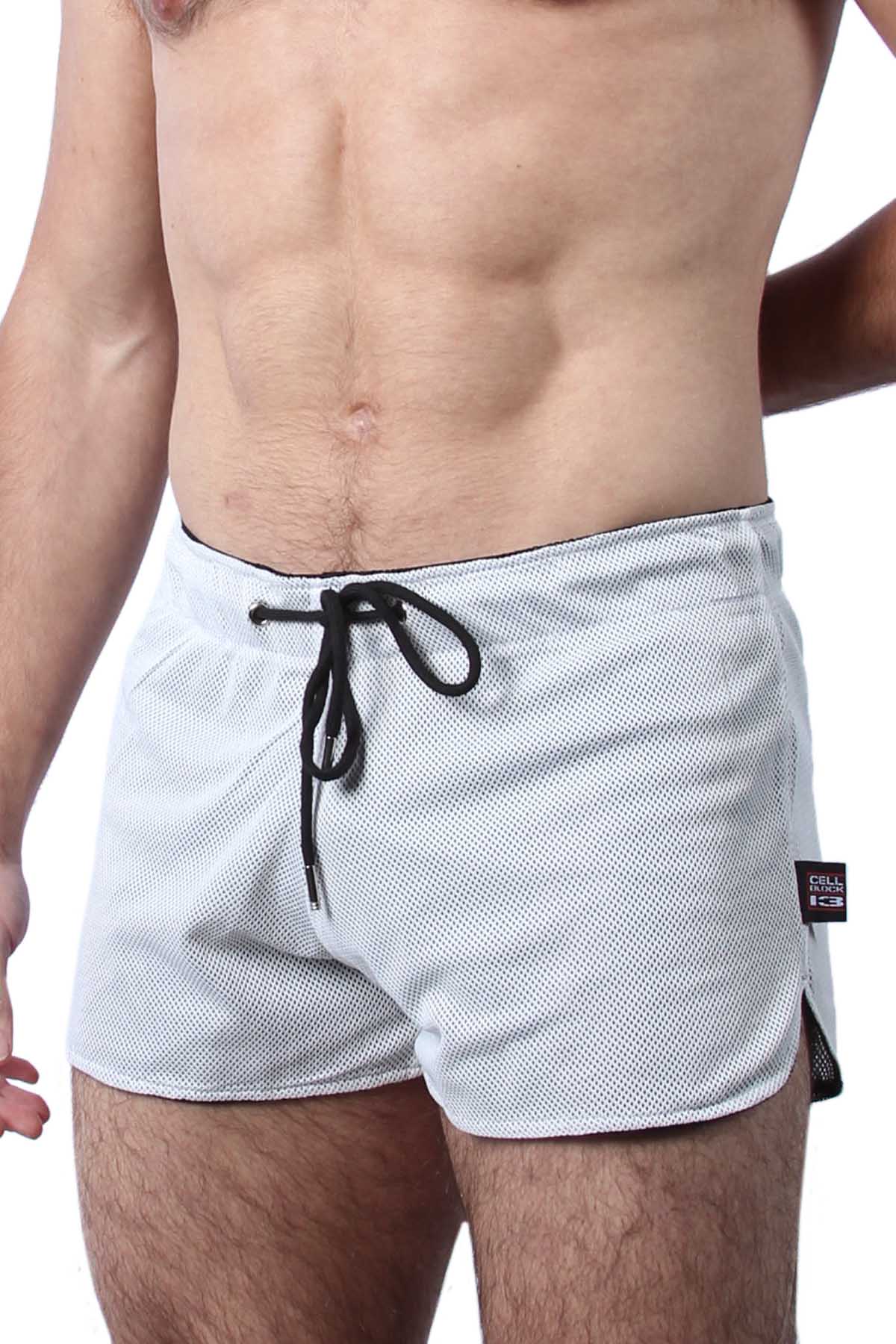 Cellblock 13 White Midfield Mesh Reversible Short