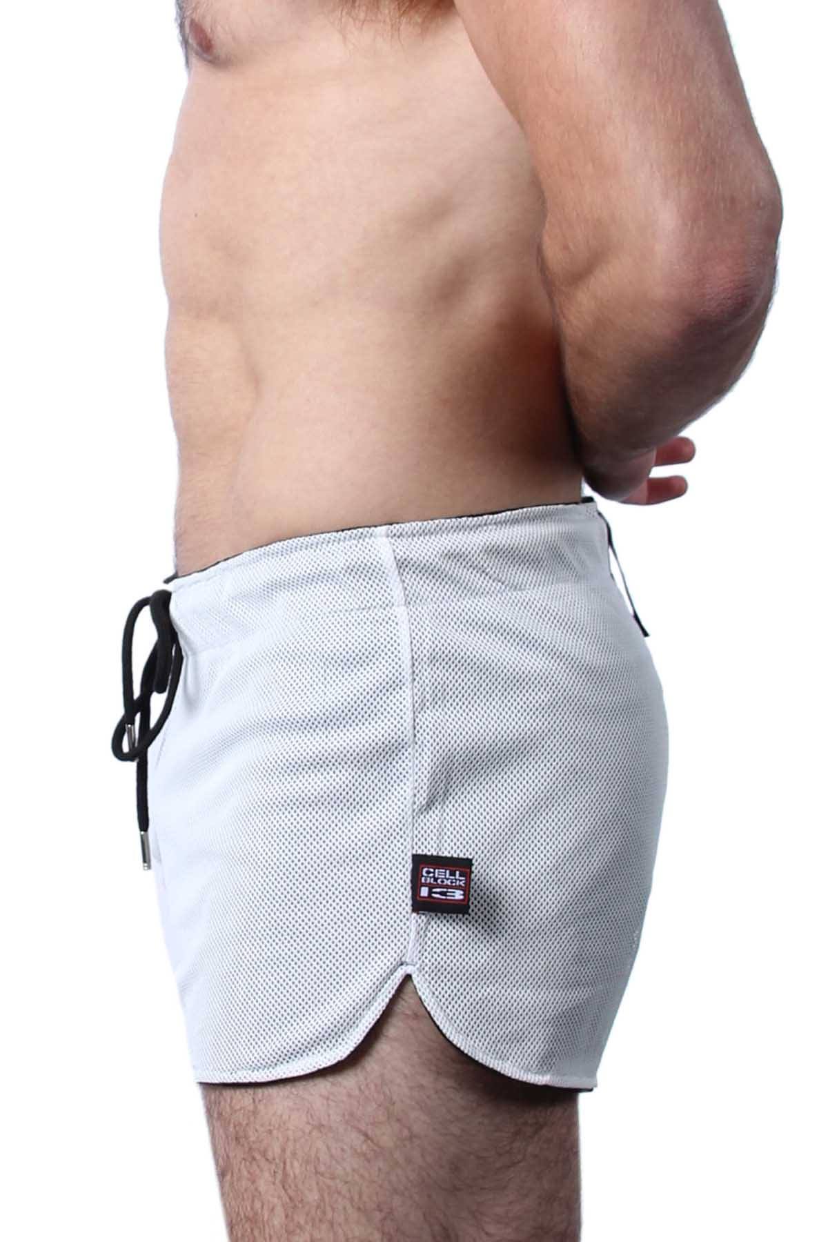 Cellblock 13 White Midfield Mesh Reversible Short