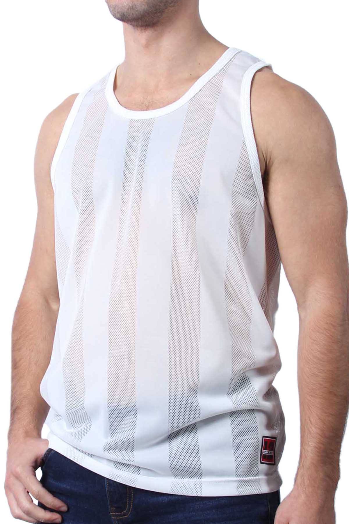 Cellblock 13 White Midfield Mesh Tank Top