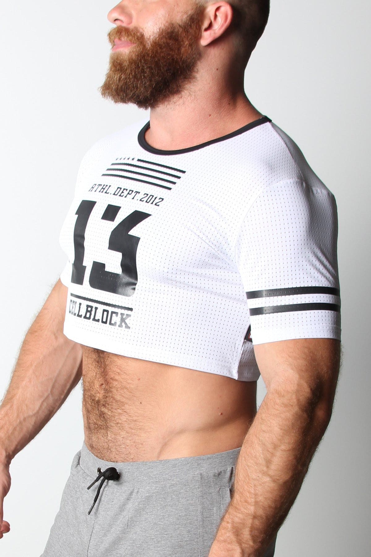 Cellblock 13 White Relay Mesh Cutoff Shirt