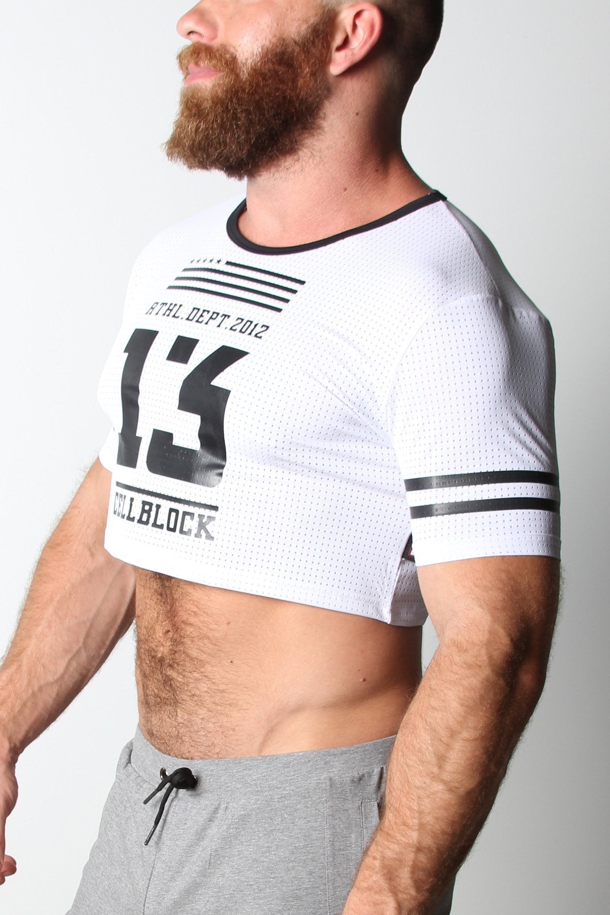 Cellblock 13 White Relay Mesh Cutoff Shirt