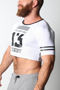 Cellblock 13 White Relay Mesh Cutoff Shirt thumbnail 1