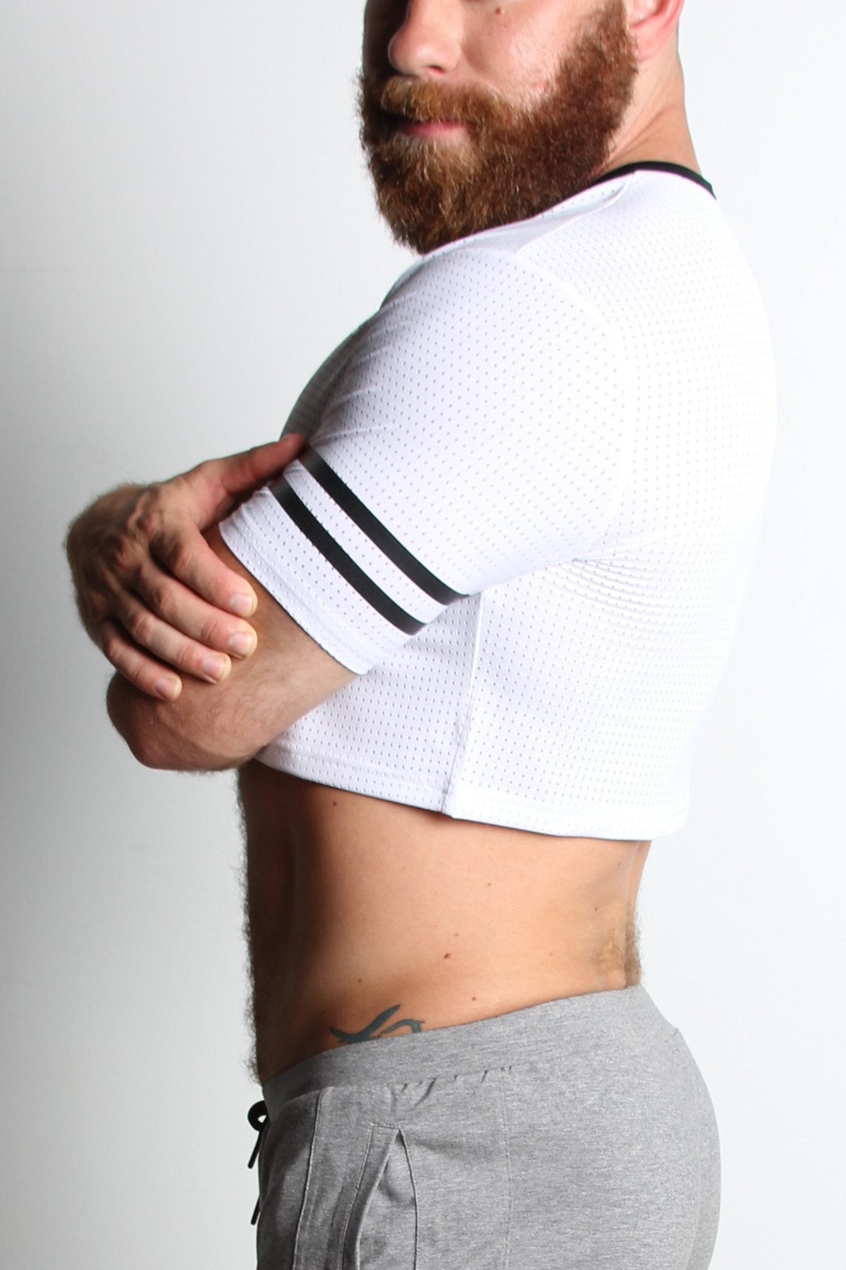 Cellblock 13 White Relay Mesh Cutoff Shirt