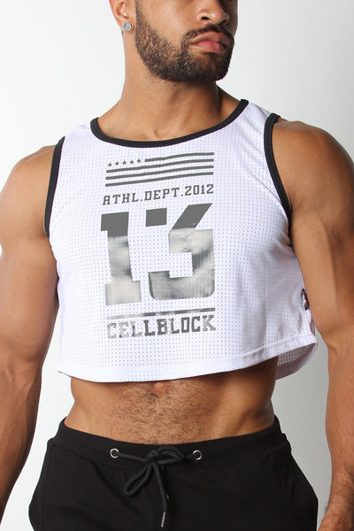Cellblock 13 White Relay Mesh Cutoff Tank