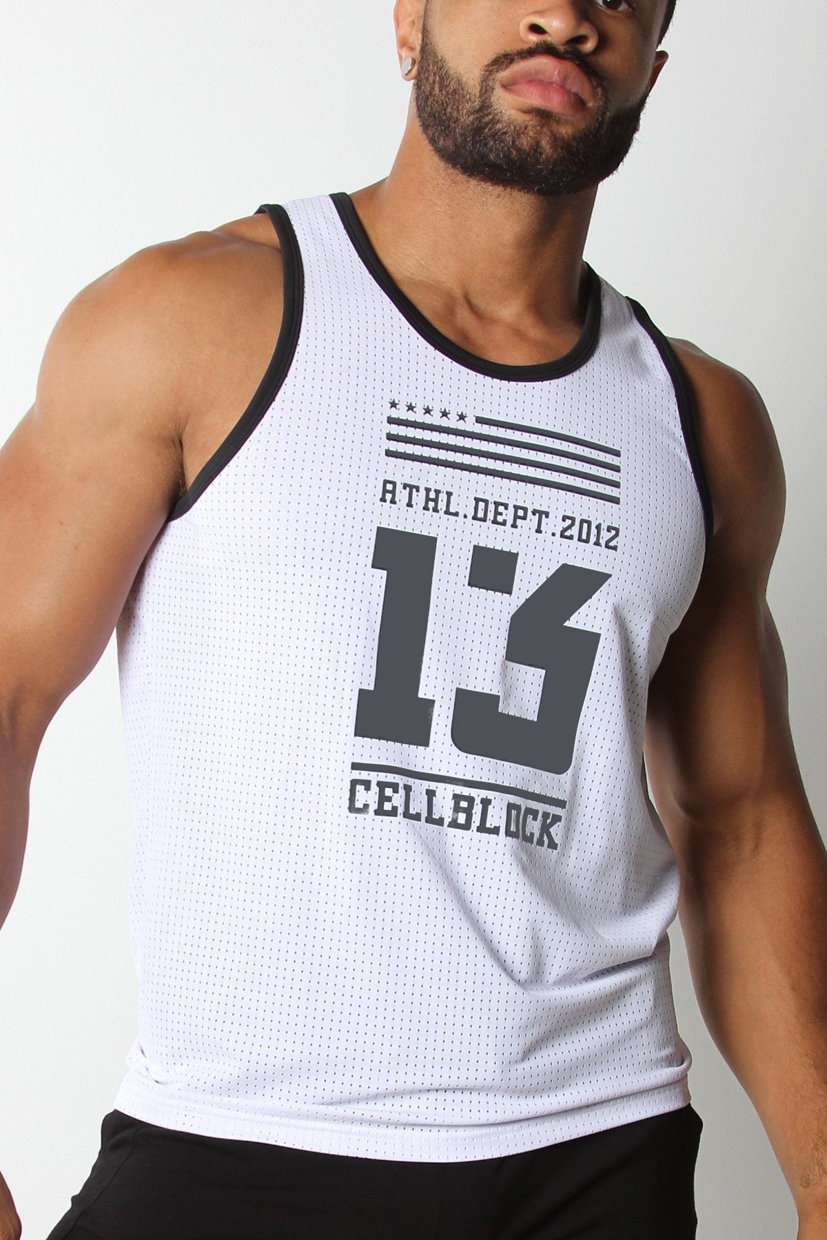 Cellblock 13 White Relay Mesh Tank Top