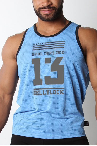 Cellblock13 Sky Blue Relay Mesh Tank Top