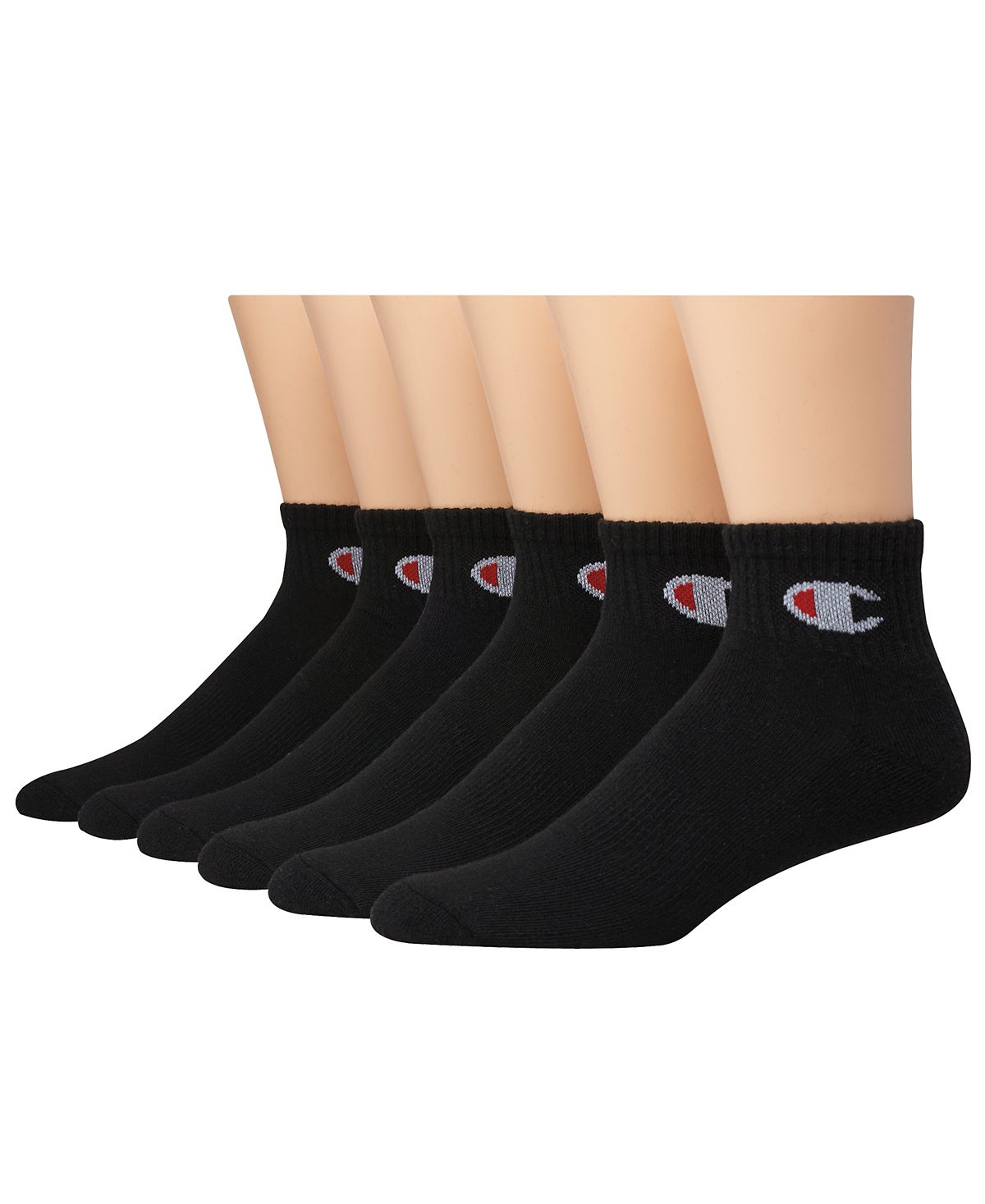 Champion 6-pk. Ankle Sports Socks Black
