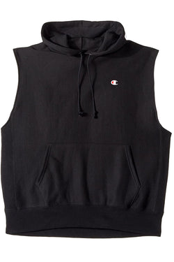 Champion Black Reverse Weave Sleeveless Hoodie thumbnail 2