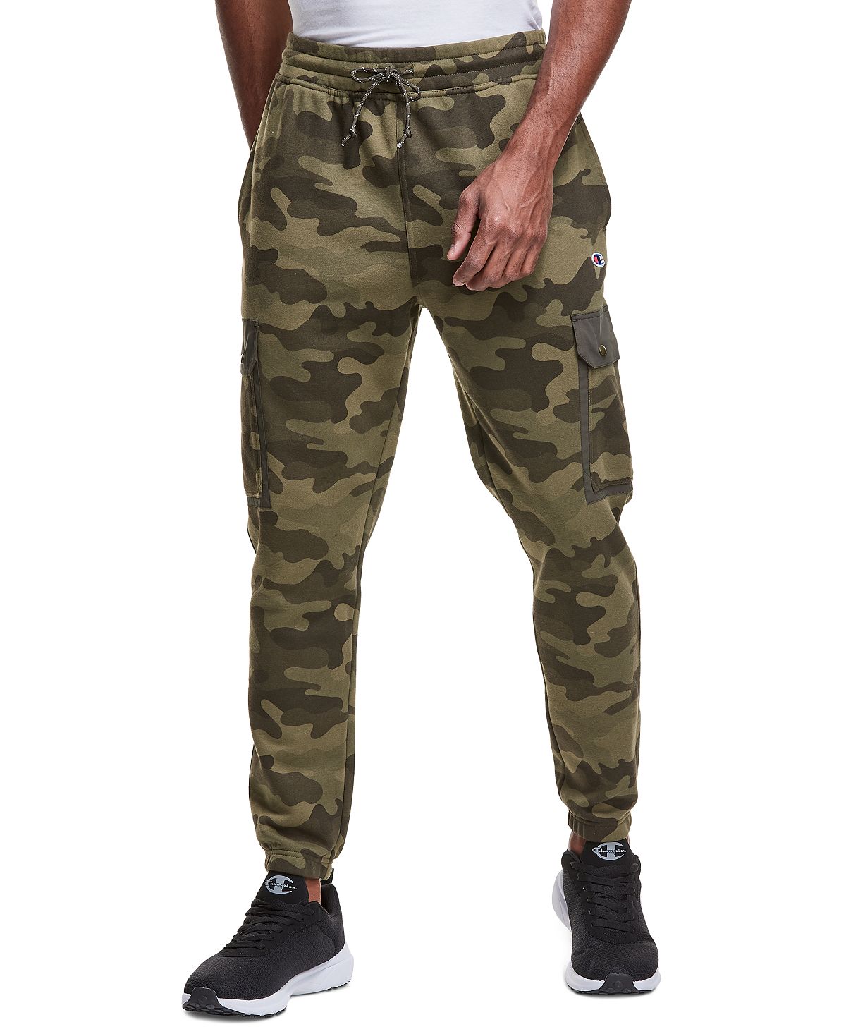Champion Camo Print Jogger Pants Cargo Olive