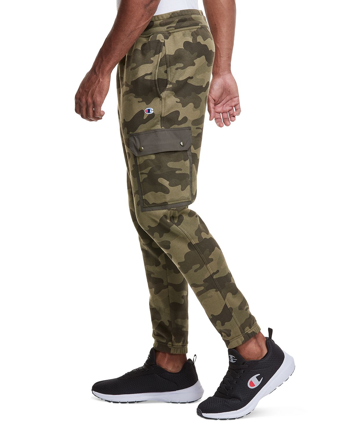 Champion Camo Print Jogger Pants Cargo Olive