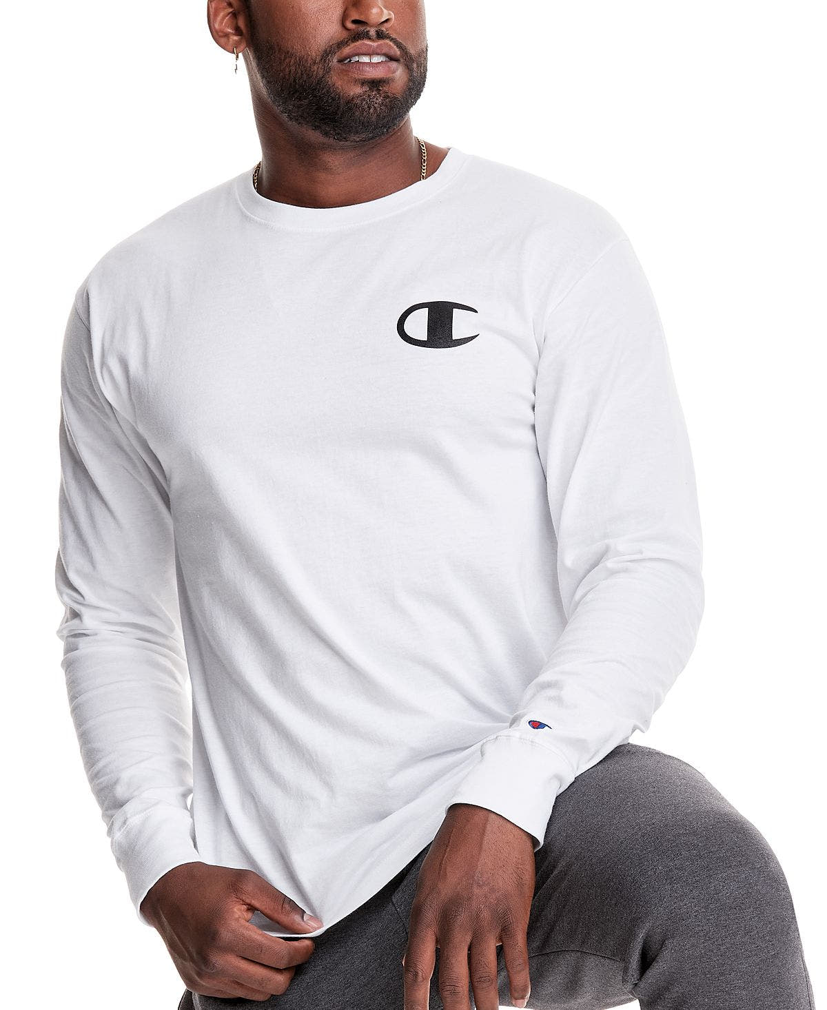 Champion Classic Cassette Logo Graphic Long-sleeve T-shirt White