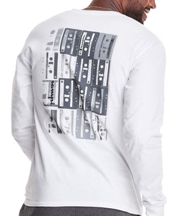 Champion Classic Cassette Logo Graphic Long-sleeve T-shirt White thumbnail 2